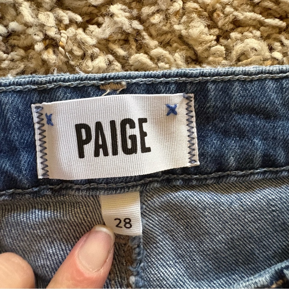 Paige Denim Stella Straight Jean Wash: Rock On Sz 28 Distressed Denim - Picture 8 of 12